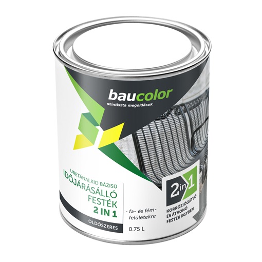 Baucolor Időjárásálló festék 3:1-ben  fehér 0,75 L