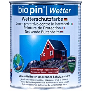 Biopin időjárásálló festék aqua svéd vörös 0,75 L