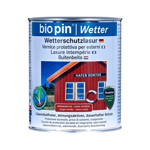 Biopin időjárásálló lazúr aqua svéd vörös 2,5 L