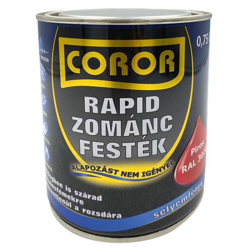 Coror Rapid Zománc piros RAL3020  0,75 L