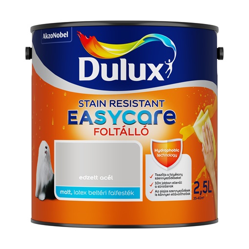 Dulux EasyCare foltálló falfesték Edzett acél 2,5L
