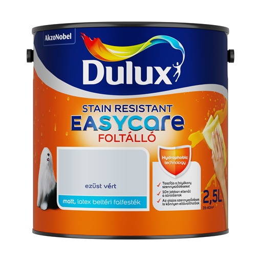 Dulux EasyCare foltálló falfesték Ezüst vért 2,5L
