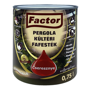 Factor Pergola kültéri fafesték cseresznye  0,75 L