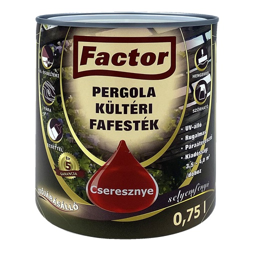 Factor Pergola kültéri fafesték cseresznye  0,75 L