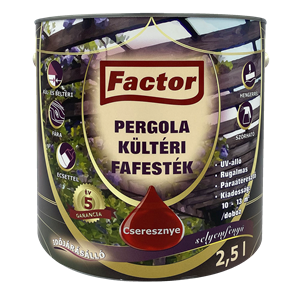 Factor Pergola kültéri fafesték cseresznye  2,5 L