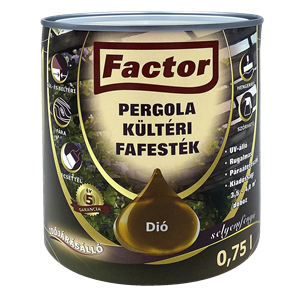Factor Pergola kültéri fafesték dió  0,75 L