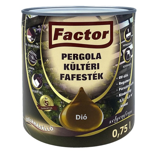 Factor Pergola kültéri fafesték dió  0,75 L