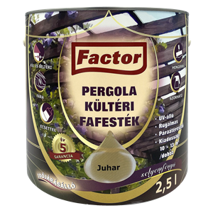Factor Pergola kültéri fafesték juhar  2,5 L