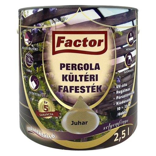 Factor Pergola kültéri fafesték juhar  2,5 L