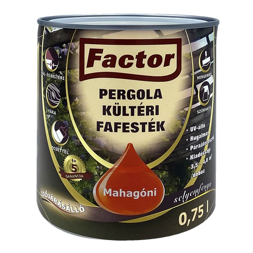 Factor Pergola kültéri fafesték mahagóni  0,75 L