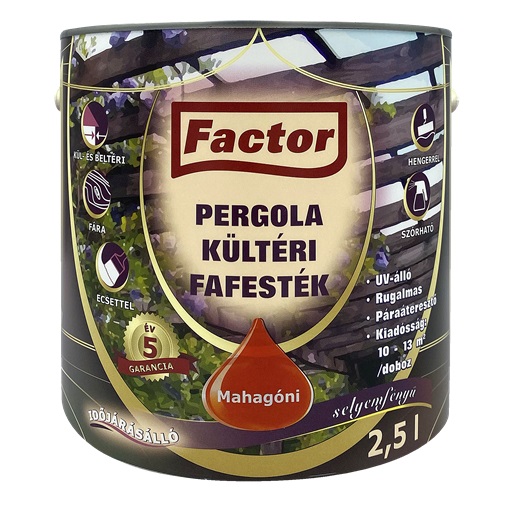 Factor Pergola kültéri fafesték mahagóni  2,5 L