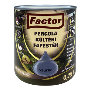 Factor Pergola kültéri fafesték szürke  0,75 L