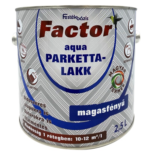 Factor aqua parkettalakk magasfényű 2,5 L