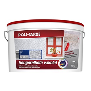 Poli-farbe hengerelhető vakolat 0,2-0,5mm fehér 15 kg