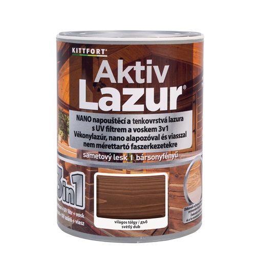 Aktivlazur vékonylazúr Világos tölgy 0,75L