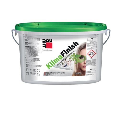 Baumit KlimaFinish mészbázisú beltéri készglett 20 kg (vödrös)