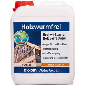 Biopin Holzwurmfrei favédőszer aqua színtelen 2,5 L