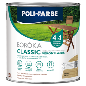 Boróka classic vizes vékonylazúr dió 2,5L