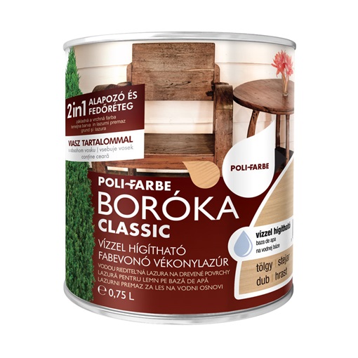 Boróka classic vizes vékonylazúr tölgy 0,75L