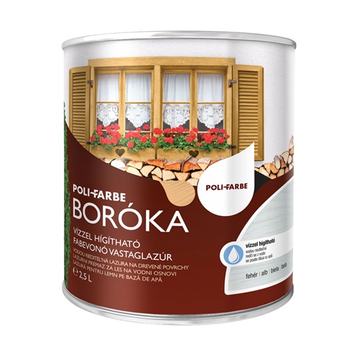 Boróka vizes vastaglazúr fehér 2,5 L