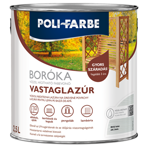 Boróka vizes vastaglazúr fehér 2,5 L