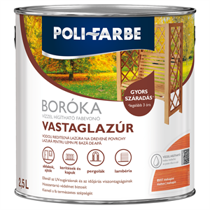 Boróka vizes vastaglazúr mahagóni 2,5 L