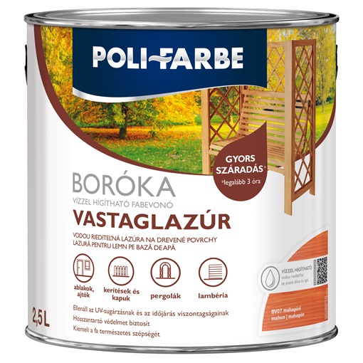 Boróka vizes vastaglazúr mahagóni 2,5 L