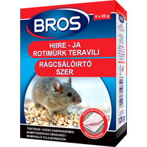 Bros Rágcsálóirtó szer 120g gabonaszemes (29ppm)