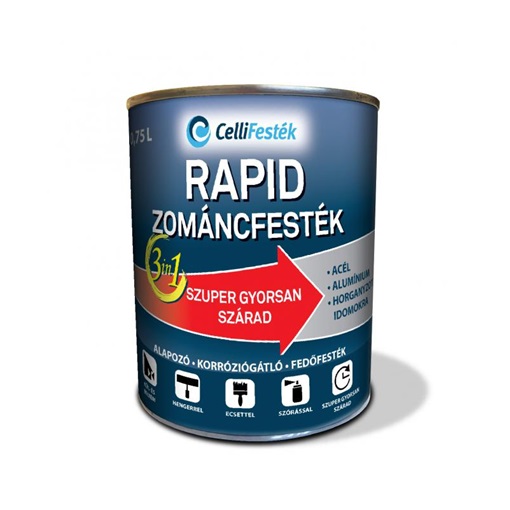 Celli Rapid-S 3in1 zománcfesték Piros  2,5 L