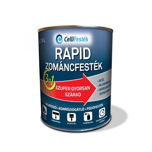 Celli Rapid-S 3in1 zománcfesték Sötétbarna  0,75 L