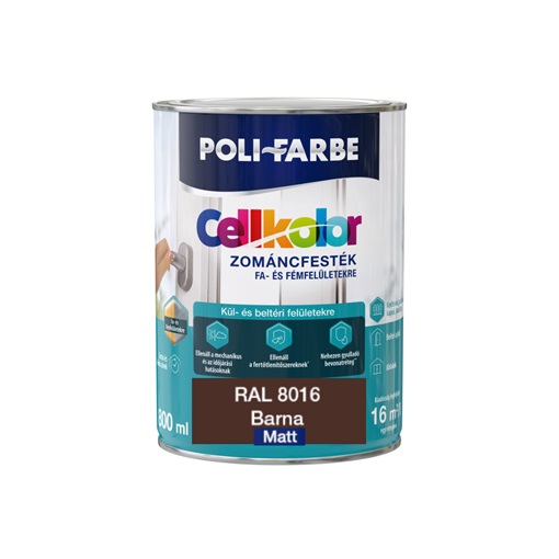 Cellkolor matt zománc Barna RAL 8016  0,8L