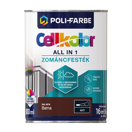 Cellkolor matt zománc Barna RAL 8016  0,8L