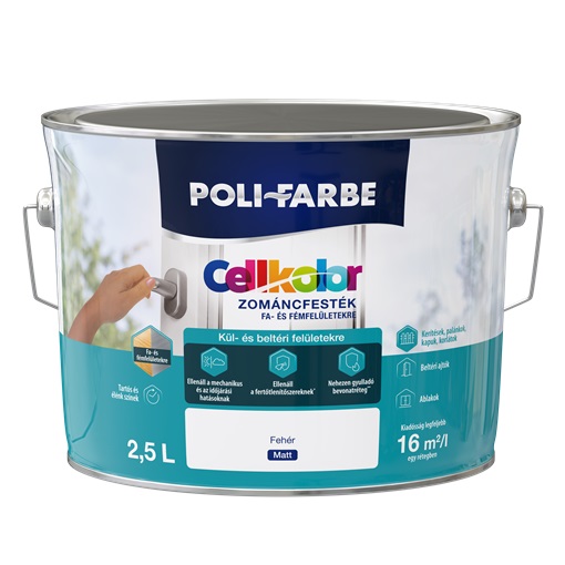 Cellkolor matt zománc Fehér 2,5L