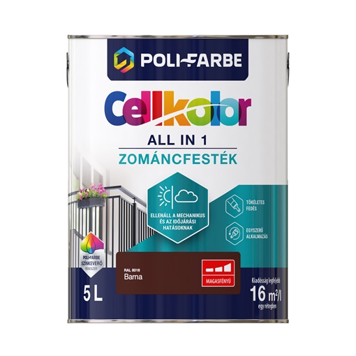 Cellkolor mf. zománc Barna RAL 8016  5L