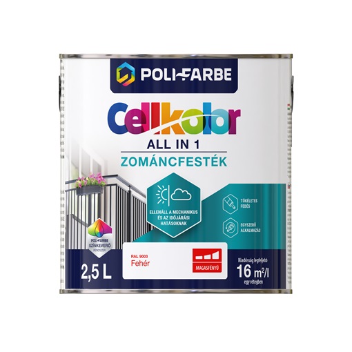 Cellkolor mf. zománc Fehér RAL 9003  2,5L