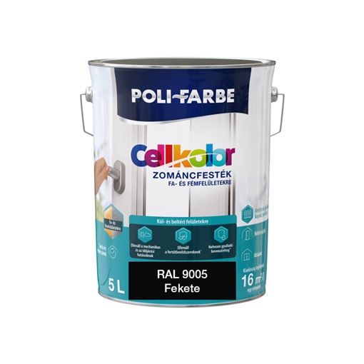 Cellkolor mf. zománc Fekete RAL 9005  5L