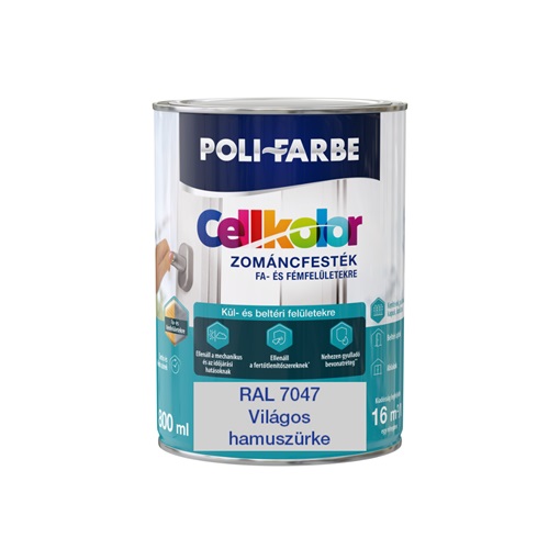 Cellkolor mf. zománc Világos hamuszürke RAL 7047  0,8L