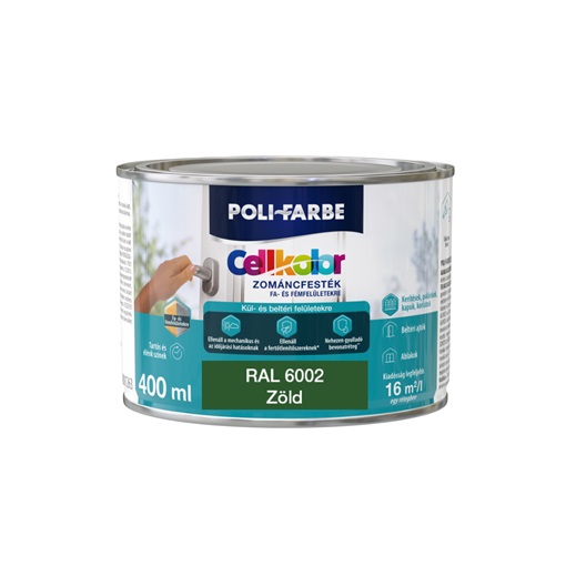 Cellkolor mf. zománc Zöld RAL 6002  0,4L KIFUTÓ