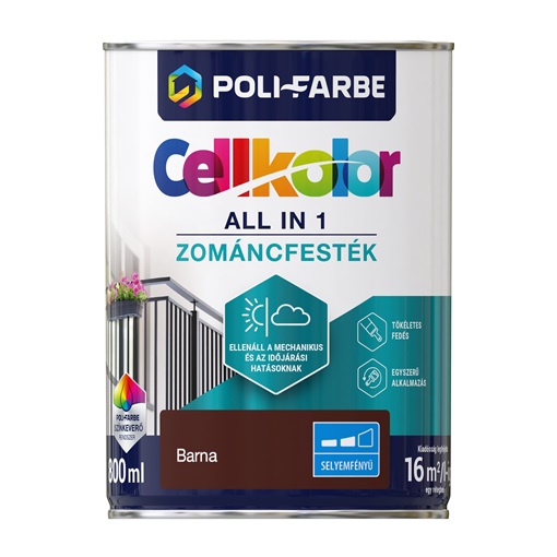Cellkolor selyemfényű zománcfesték barna 0,8 L