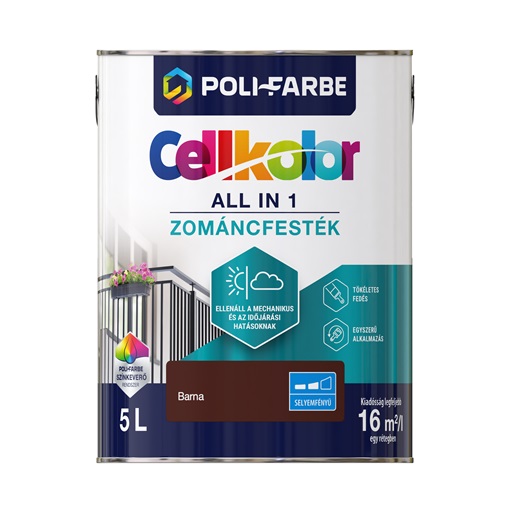 Cellkolor selyemfényű zománcfesték barna 5 L