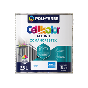 Cellkolor selyemfényű zománcfesték fehér 2,5 L