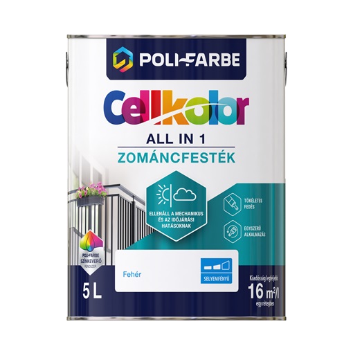 Cellkolor selyemfényű zománcfesték fehér 5 L