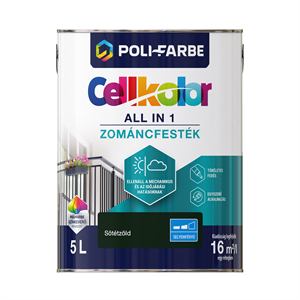 Cellkolor selyemfényű zománcfesték sötétzöld 5 L