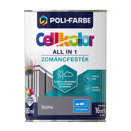 Cellkolor selyemfényű zománcfesték szürke 0,8 L