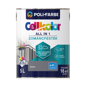 Cellkolor selyemfényű zománcfesték szürke 5 L