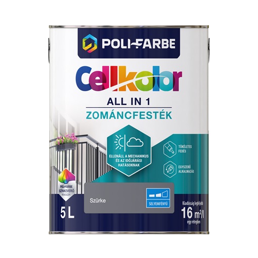 Cellkolor selyemfényű zománcfesték szürke 5 L