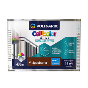 Cellkolor selyemfényű zománcfesték világosbarna 0,4 L