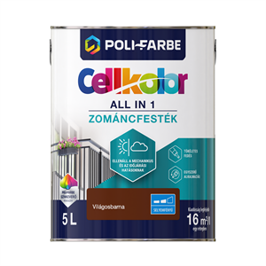 Cellkolor selyemfényű zománcfesték világosbarna 5 L