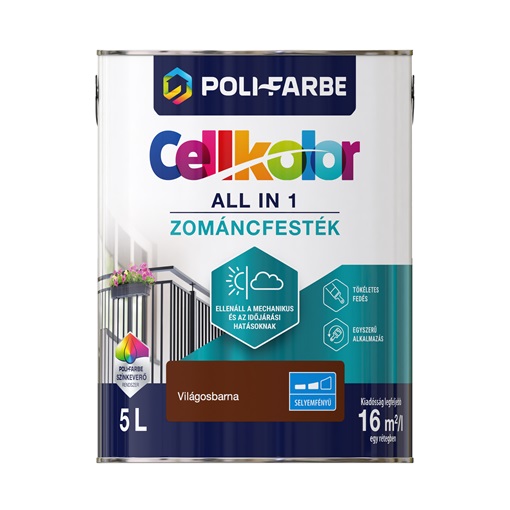 Cellkolor selyemfényű zománcfesték világosbarna 5 L