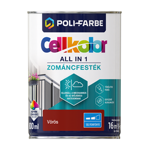 Cellkolor selyemfényű zománcfesték vörös 0,8 L